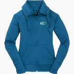 University Prep Mustangs Sport-Tek Women's Sport-Wick Stretch Full-Zip Jacket Front Thumbnail