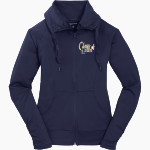 CHAPELGATE CHRISTIAN ACADEMY YELLOW JACKETS official sideline store Sport-Tek Women's Sport-Wick Stretch Full-Zip Jacket Front Thumbnail