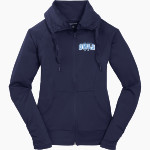 The GLOBE Academy Owls Sport-Tek Women's Sport-Wick Stretch Full-Zip Jacket Front Thumbnail