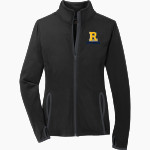 Rochester YellowJackets <span class="pdp-name-mascot">University of Rochester Athletics</span> Sport-Tek Women's Sport-Wick Stretch Contrast Full-Zip Jacket Front Thumbnail