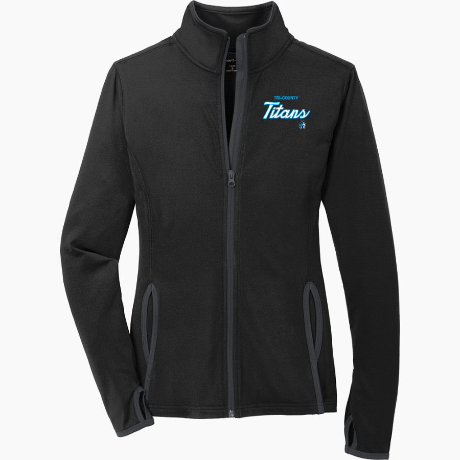 Tri-County Titans <span class="pdp-name-mascot">Tri-County Titans</span> Sport-Tek Women's Sport-Wick Stretch Contrast Full-Zip Jacket