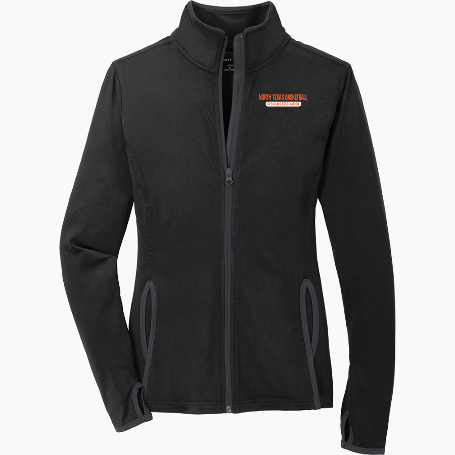 North Texas Basketball Officials Association <span class="pdp-name-mascot">North Texas Basketball Referee Association</span> Sport-Tek Women's Sport-Wick Stretch Contrast Full-Zip Jacket
