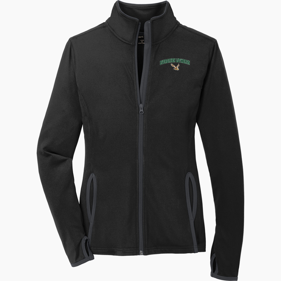 Evergreen Lutheran Eagles Sport-Tek Women's Sport-Wick Stretch Contrast Full-Zip Jacket