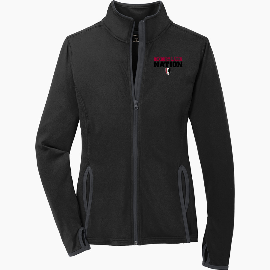 Roxbury Latin <span class="pdp-name-mascot">Roxbury Latin Foxes</span> Sport-Tek Women's Sport-Wick Stretch Contrast Full-Zip Jacket