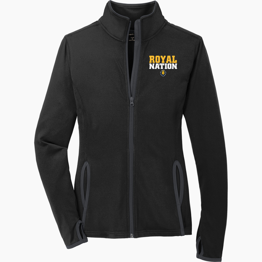 Warner Royals <span class="pdp-name-mascot">Warner Royals</span> Sport-Tek Women's Sport-Wick Stretch Contrast Full-Zip Jacket