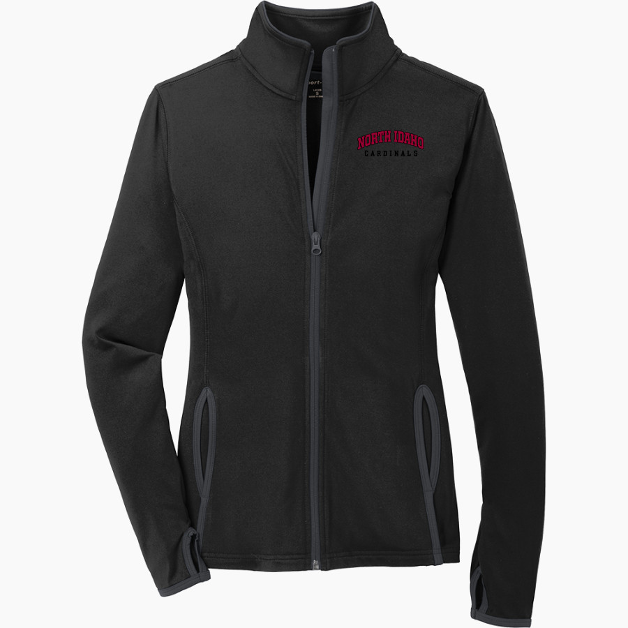 North Idaho Cardinals <span class="pdp-name-mascot">North Idaho College Cardinals</span> Sport-Tek Women's Sport-Wick Stretch Contrast Full-Zip Jacket