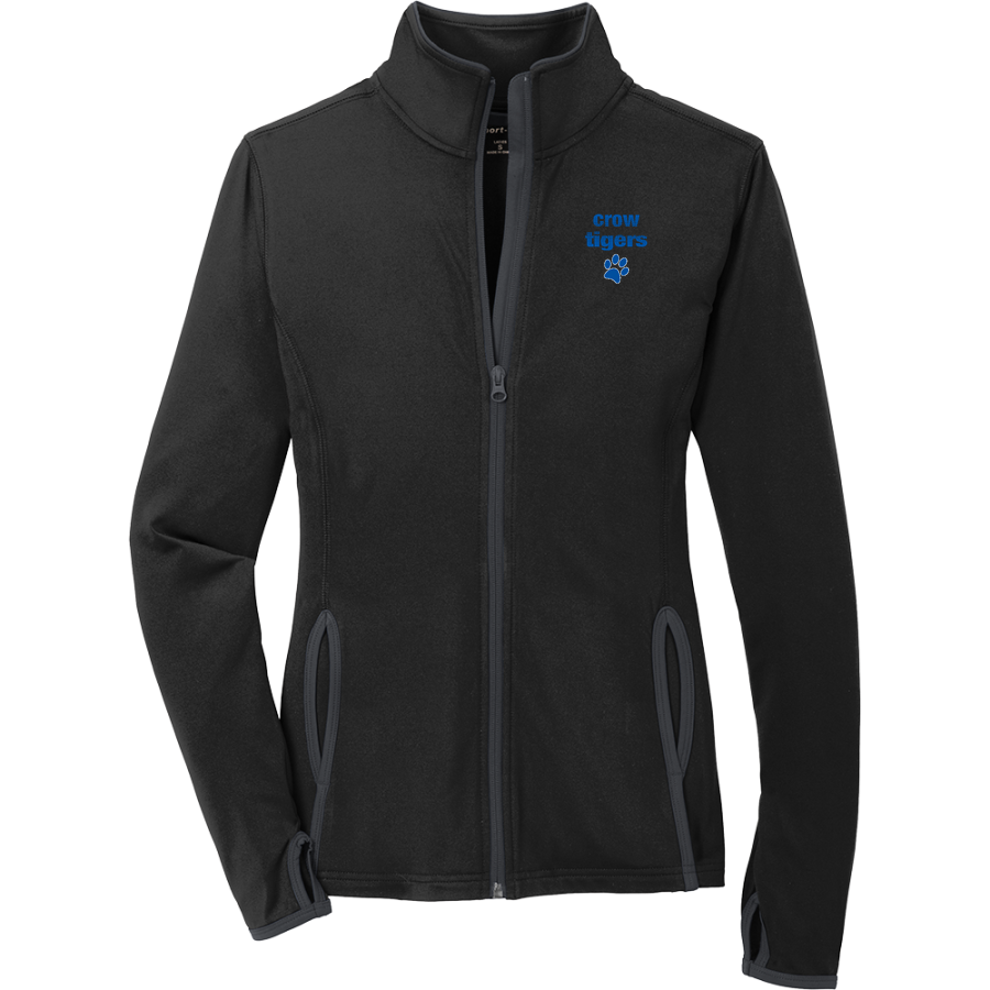 Crow Tigers <span class="pdp-name-mascot">Crow Middle School Tigers</span> Sport-Tek Women's Sport-Wick Stretch Contrast Full-Zip Jacket