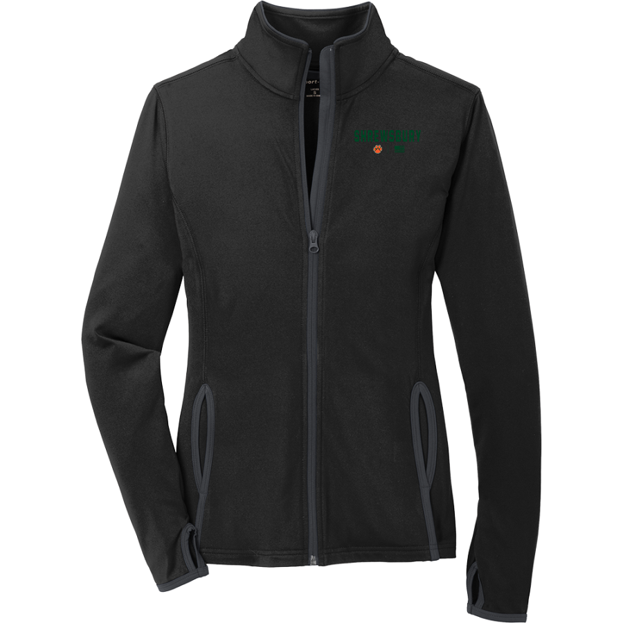Shrewsbury Tigers <span class="pdp-name-mascot">Shrewsbury Travel Basketball Tigers</span> Sport-Tek Women's Sport-Wick Stretch Contrast Full-Zip Jacket