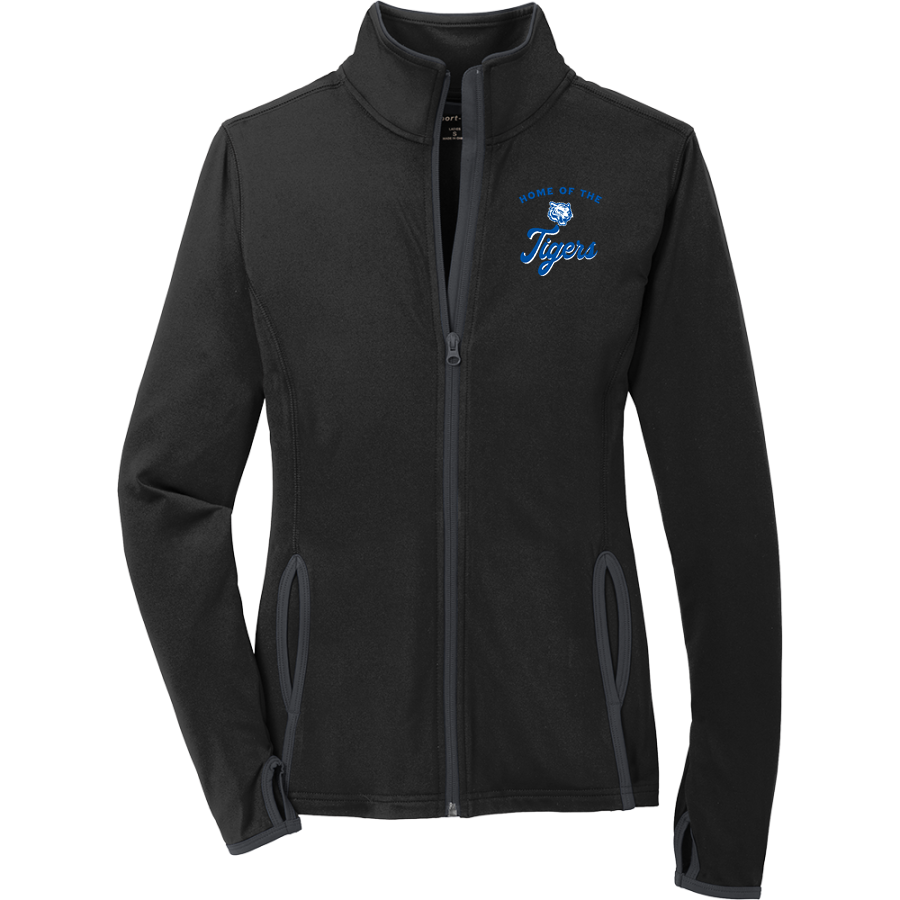 Crow Tigers <span class="pdp-name-mascot">Crow Middle School Tigers</span> Sport-Tek Women's Sport-Wick Stretch Contrast Full-Zip Jacket