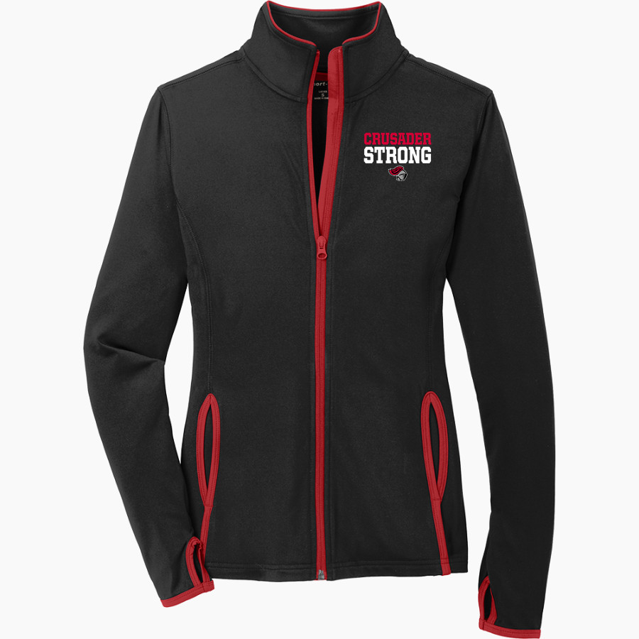 COON RAPIDS-BAYARD HIGH SCHOOL CRUSADERS <span class="pdp-name-mascot">COON RAPIDS - BAYARD CRUSADERS</span> Sport-Tek Women's Sport-Wick Stretch Contrast Full-Zip Jacket