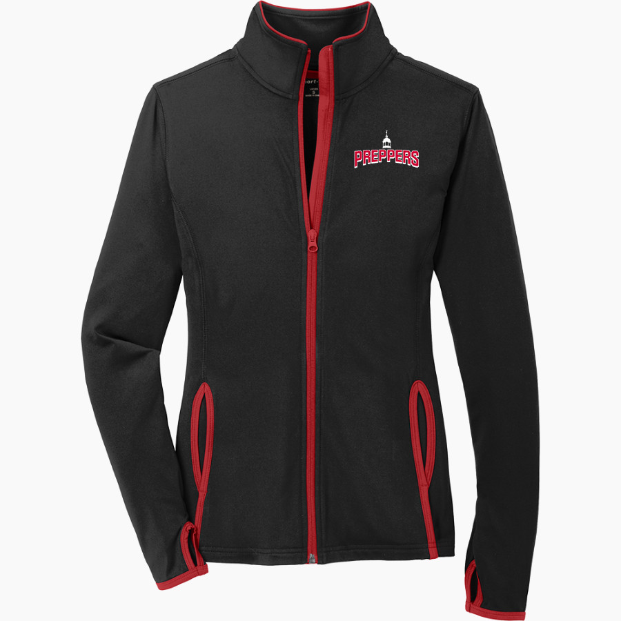 MMI PREPARATORY SCHOOL PREPPERS <span class="pdp-name-mascot">MMI PREPARATORY PREPPERS</span> Sport-Tek Women's Sport-Wick Stretch Contrast Full-Zip Jacket
