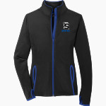 SEBRING HIGH SCHOOL BLUE STREAKS <span class="pdp-name-mascot">SEBRING BLUE STREAKS</span> Sport-Tek Women's Sport-Wick Stretch Contrast Full-Zip Jacket Front Thumbnail
