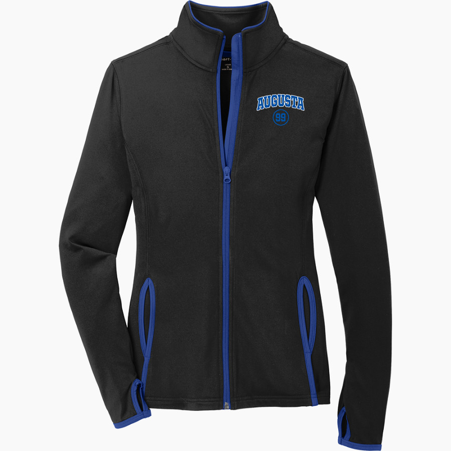 Augusta Bluejays <span class="pdp-name-mascot">Augusta Bluejays</span> Sport-Tek Women's Sport-Wick Stretch Contrast Full-Zip Jacket