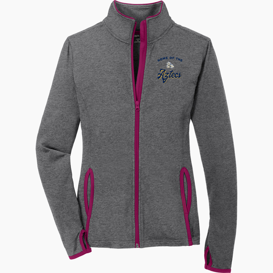 LA QUINTA HIGH SCHOOL AZTECS Sport-Tek Women's Sport-Wick Stretch Contrast Full-Zip Jacket