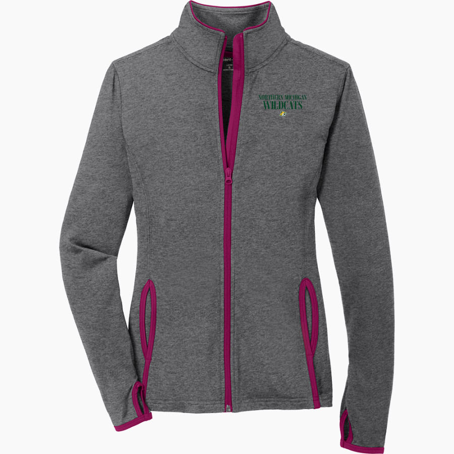 Northern Michigan Wildcats <span class="pdp-name-mascot">Northern Michigan Wildcats</span> Sport-Tek Women's Sport-Wick Stretch Contrast Full-Zip Jacket