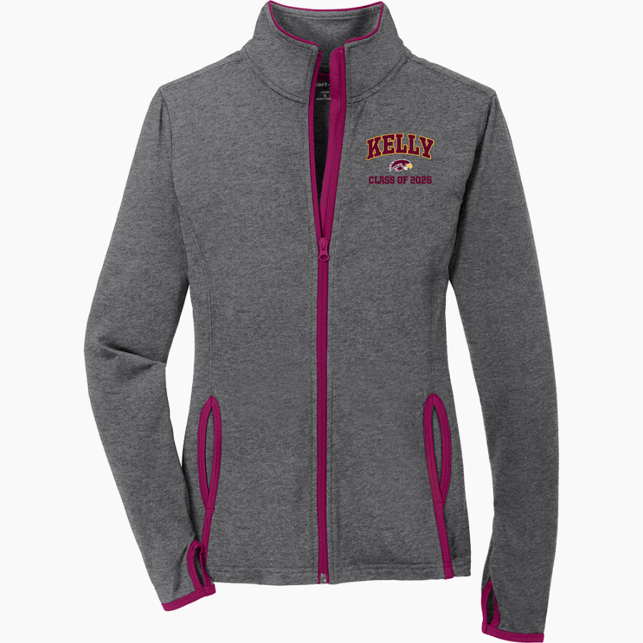 Kelly Hawks <span class="pdp-name-mascot">Kelly Hawks</span> Sport-Tek Women's Sport-Wick Stretch Contrast Full-Zip Jacket
