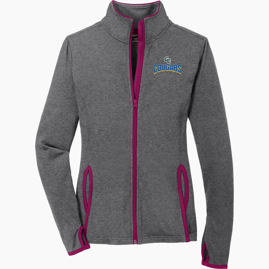 Greenfield Central Cougars Online Store <span class="pdp-name-mascot">Greenfield-Central Cougars</span> Sport-Tek Women's Sport-Wick Stretch Contrast Full-Zip Jacket