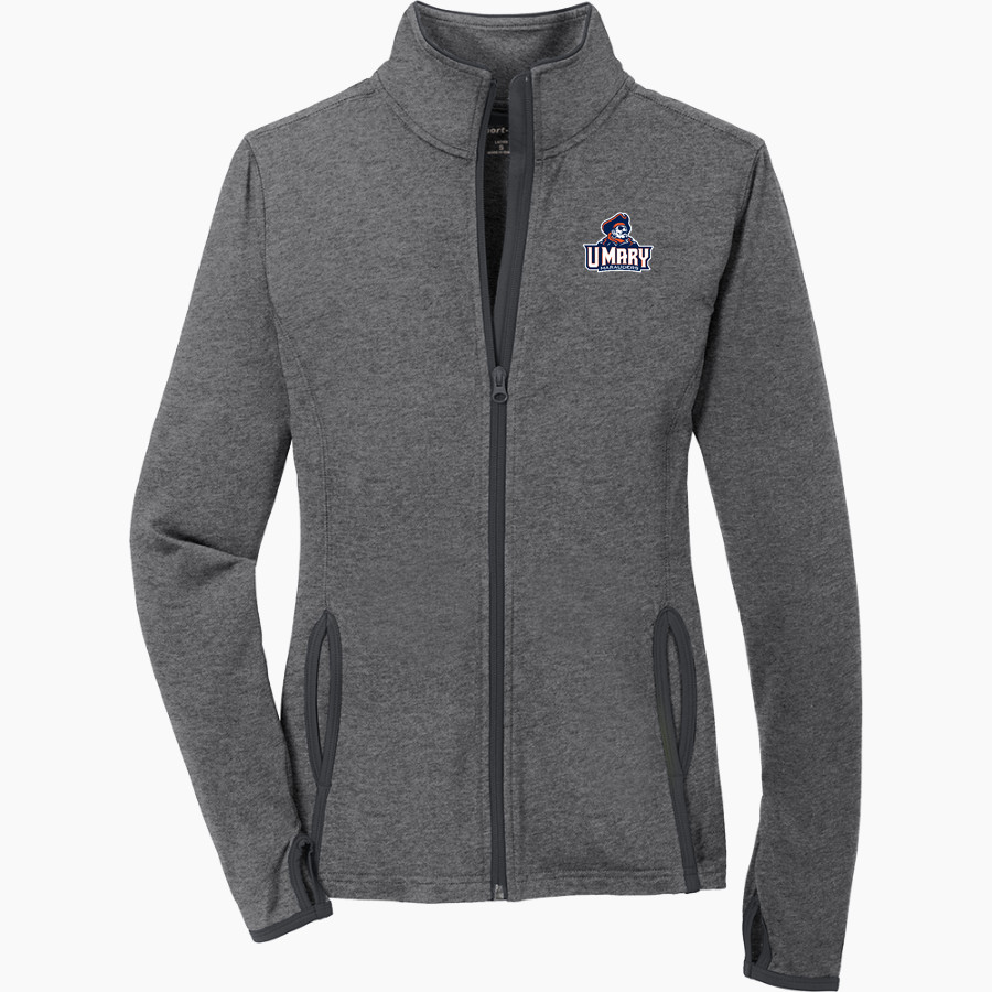 UMary Marauders Online Store Sport-Tek Women's Sport-Wick Stretch Contrast Full-Zip Jacket
