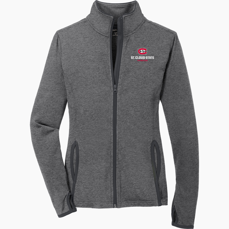 St. Cloud State University The Official Online Store <span class="pdp-name-mascot">St. Cloud State Huskies</span> Sport-Tek Women's Sport-Wick Stretch Contrast Full-Zip Jacket