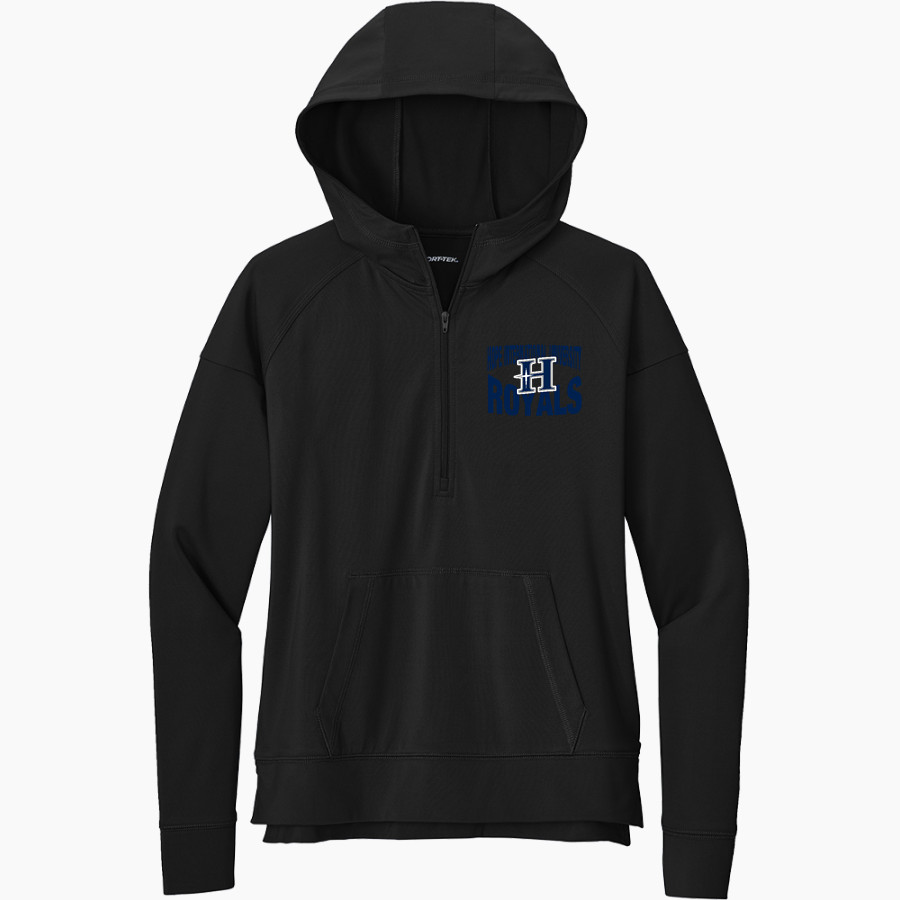 Hope International University <span class="pdp-name-mascot">Hope International University Royals</span> Sport-Tek Women's Sport Wicking Stretch 1/2 Zip Hoodie