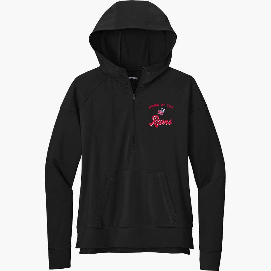 Bluefield University Sideline Store <span class="pdp-name-mascot">Bluefield University</span> Sport-Tek Women's Sport Wicking Stretch 1/2 Zip Hoodie