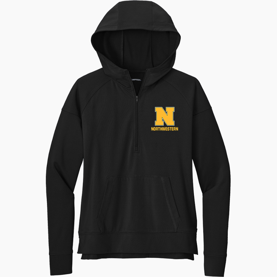 Northwestern Wildcats <span class="pdp-name-mascot">Northwestern High School Wildcats</span> Sport-Tek Women's Sport Wicking Stretch 1/2 Zip Hoodie