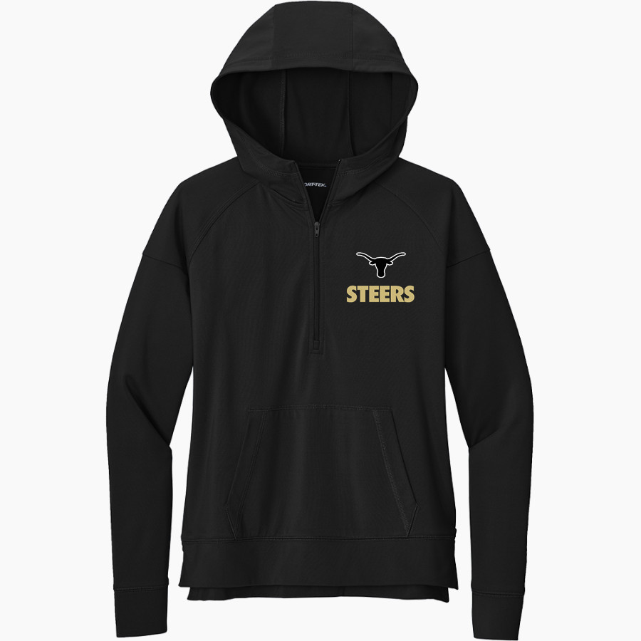 BIG SPRING HIGH SCHOOL STEERS <span class="pdp-name-mascot">BIG SPRING STEERS</span> Sport-Tek Women's Sport Wicking Stretch 1/2 Zip Hoodie