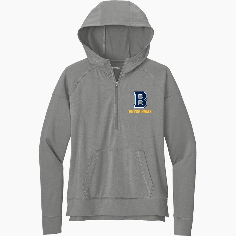 Burrillville Broncos <span class="pdp-name-mascot">Burrillville Broncos</span> Sport-Tek Women's Sport Wicking Stretch 1/2 Zip Hoodie