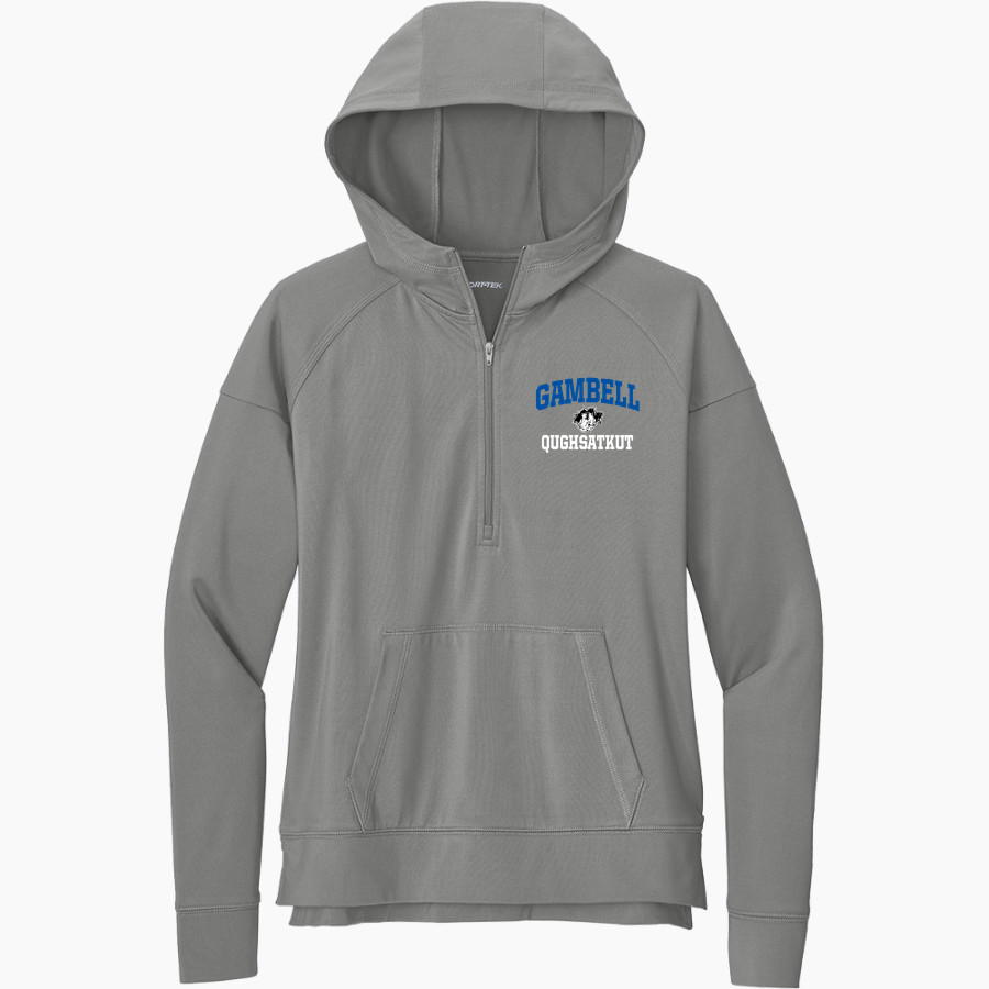 Gambell Qughsatkut <span class="pdp-name-mascot">Gambell School Qughsatkut</span> Sport-Tek Women's Sport Wicking Stretch 1/2 Zip Hoodie