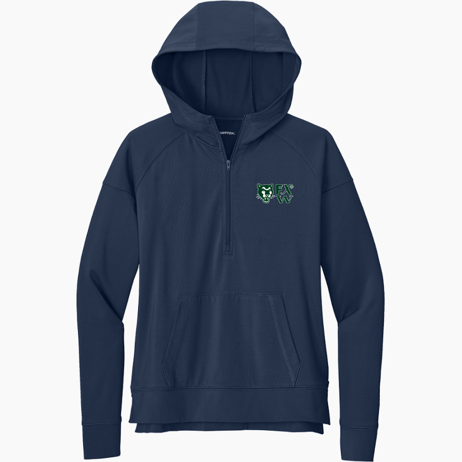Frances Xavier Warde Jaguars <span class="pdp-name-mascot">Frances Xavier Warde School Jaguars</span> Sport-Tek Women's Sport Wicking Stretch 1/2 Zip Hoodie