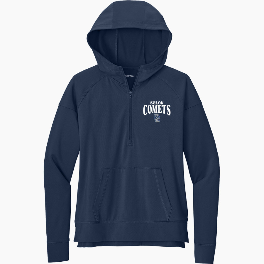 SOLON COMETS The Official Online Store <span class="pdp-name-mascot">SOLON COMETS</span> Sport-Tek Women's Sport Wicking Stretch 1/2 Zip Hoodie