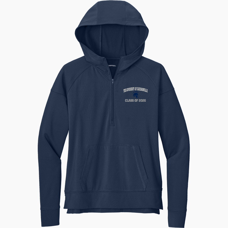 The Covenant Of Jacksonville Warriors <span class="pdp-name-mascot">The Covenant Of Jacksonville Warriors</span> Sport-Tek Women's Sport Wicking Stretch 1/2 Zip Hoodie