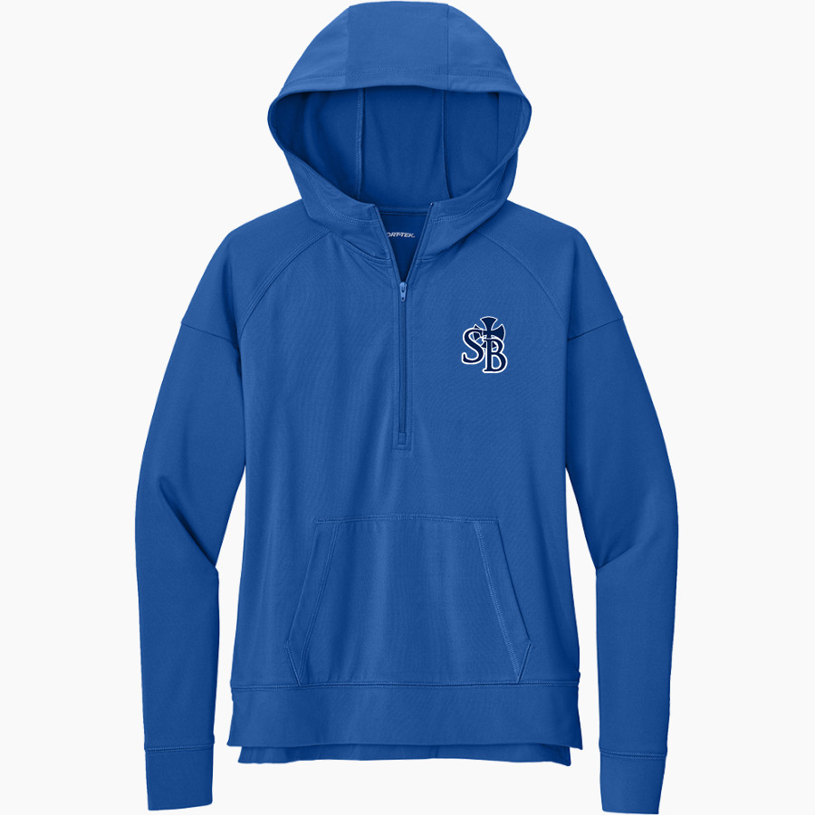 ST BERNARD PREP SAINTS <span class="pdp-name-mascot">ST BERNARD PREP SAINTS</span> Sport-Tek Women's Sport Wicking Stretch 1/2 Zip Hoodie