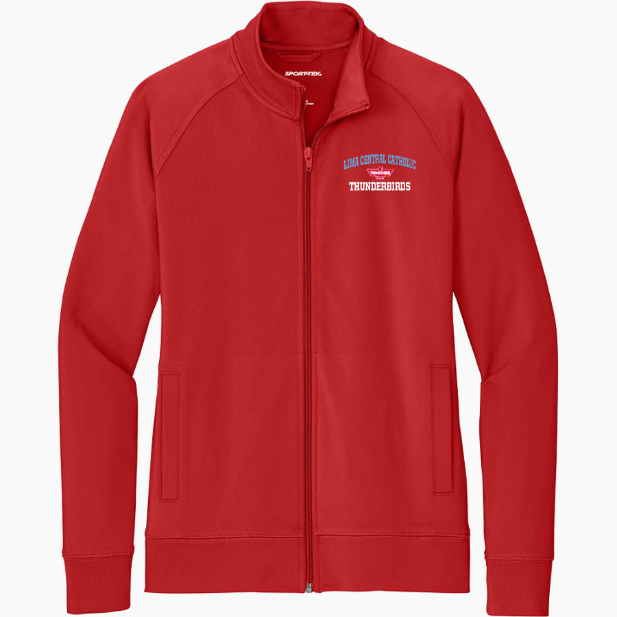 welcome to the T-Bird Sportswear Store Sport-Tek Women's Sport-Wick Stretch Full-Zip Cadet Jacket