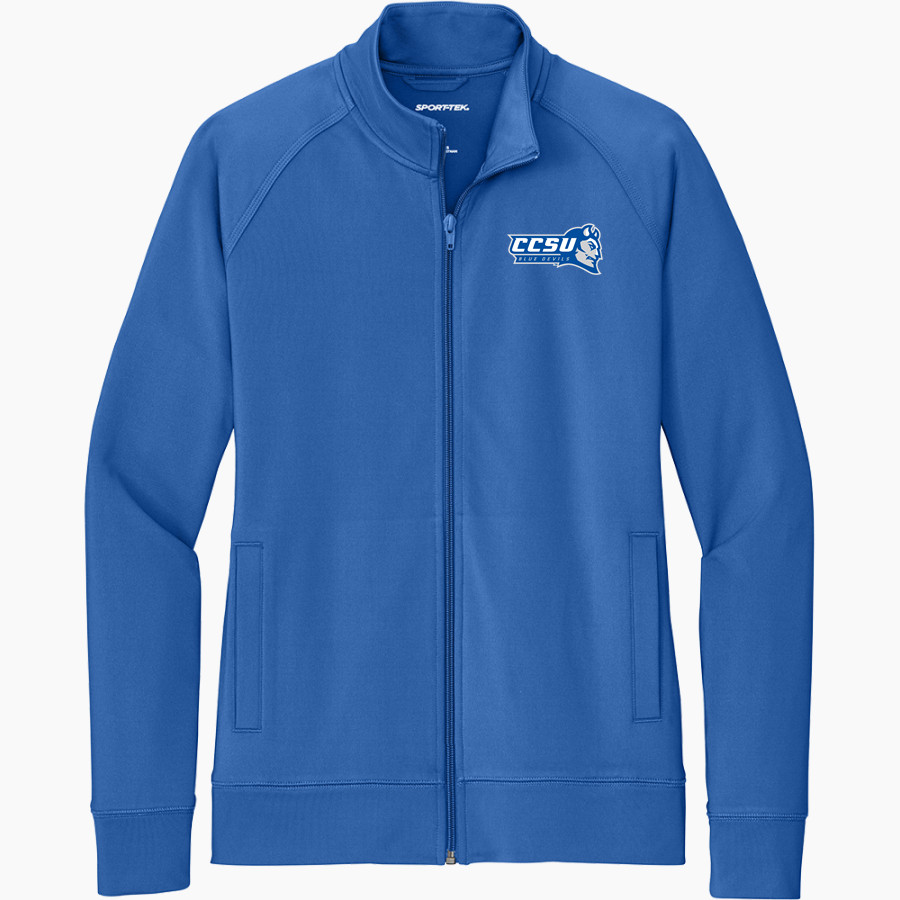 CCSU Blue Devils Sport-Tek Women's Sport-Wick Stretch Full-Zip Cadet Jacket