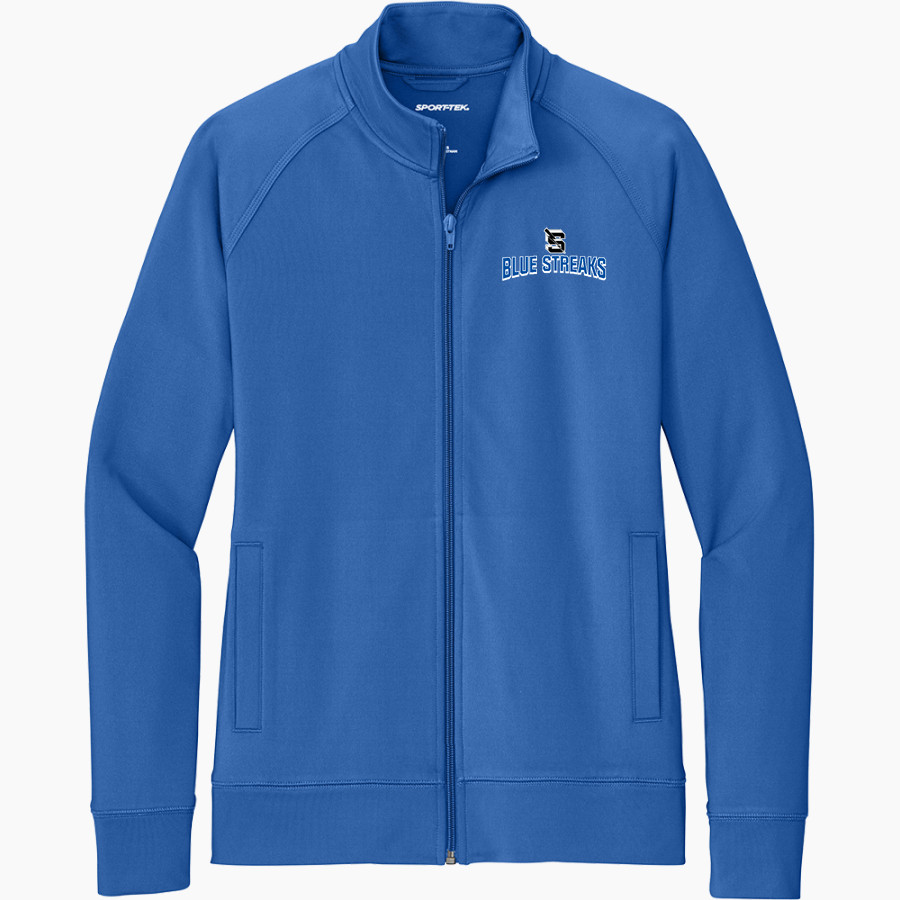 SEBRING HIGH SCHOOL BLUE STREAKS <span class="pdp-name-mascot">SEBRING BLUE STREAKS</span> Sport-Tek Women's Sport-Wick Stretch Full-Zip Cadet Jacket
