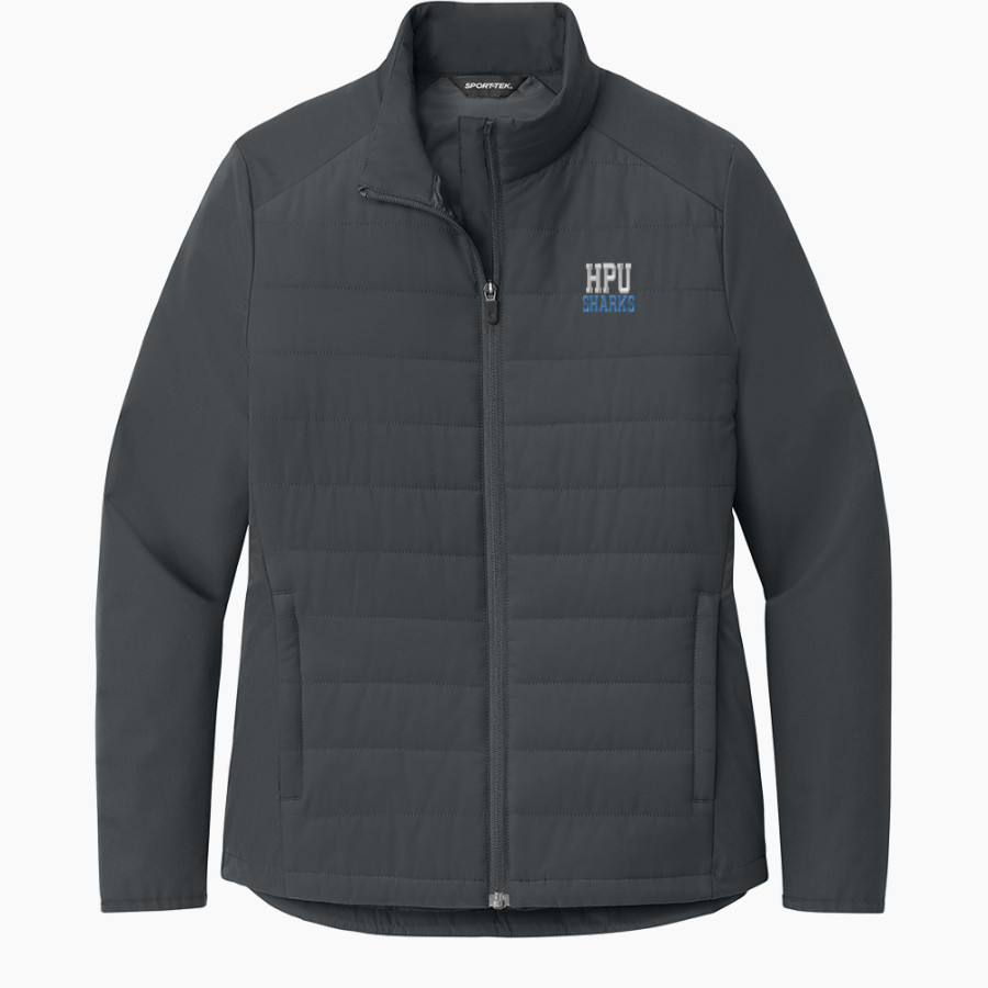 Hawaii Pacific University Online Store <span class="pdp-name-mascot">Hawaii Pacific University Sharks</span> Sport-Tek Women's Teknical Hybrid Jacket