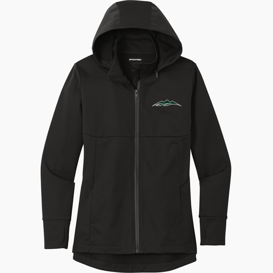 New Milford Green Wave Sport-Tek Women's Hooded Soft Shell Jacket
