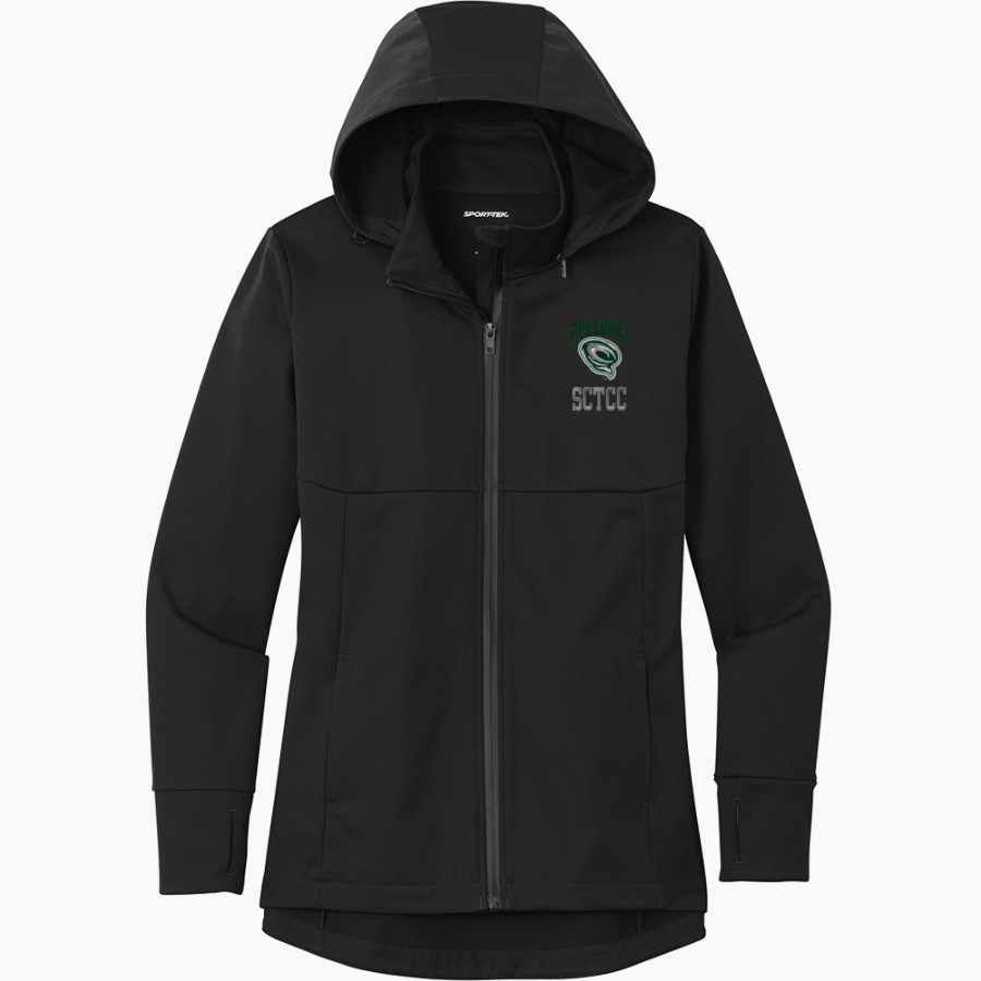 SCTCC Cyclones Online Apparel Store <span class="pdp-name-mascot">St Cloud Cyclones</span> Sport-Tek Women's Hooded Soft Shell Jacket