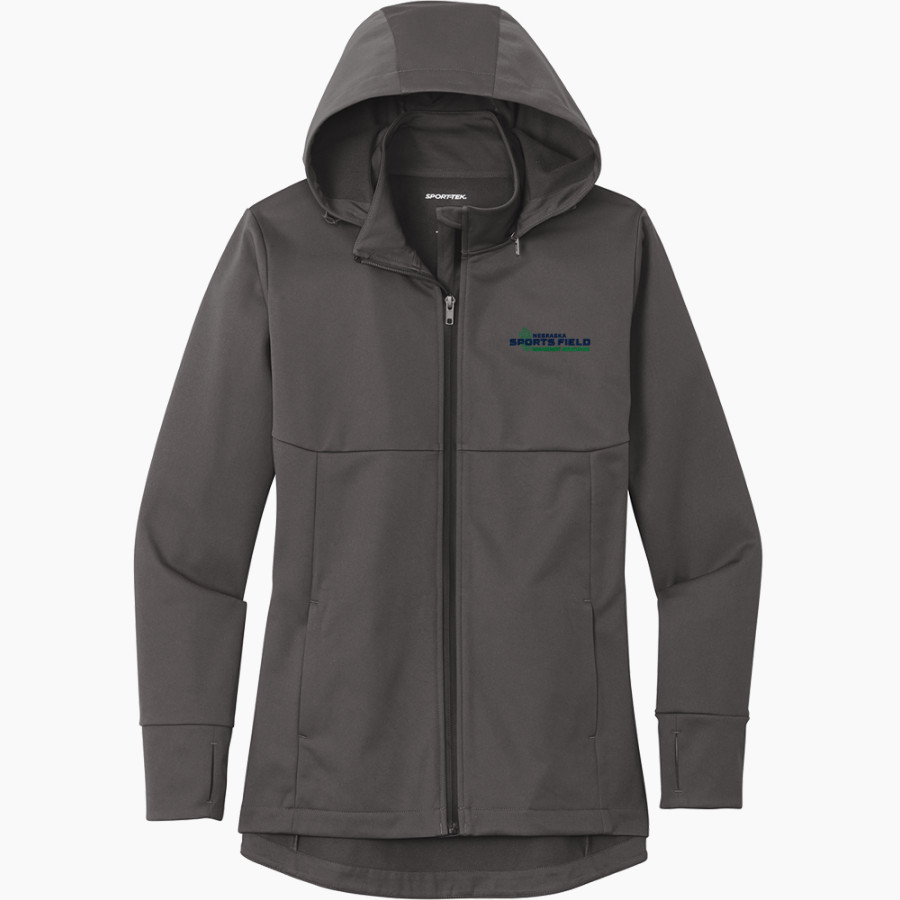 Nebraska Turfgrass Association Association <span class="pdp-name-mascot">Nebraska Turfgrass</span> Sport-Tek Women's Hooded Soft Shell Jacket