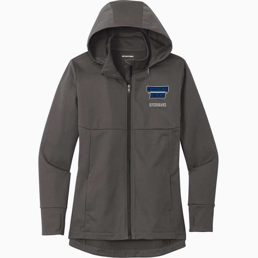 Coxsackie-Athens High School Riverhawks official sideline store <span class="pdp-name-mascot">Coxsackie-Athens Riverhawks</span> Sport-Tek Women's Hooded Soft Shell Jacket