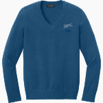 Crow Tigers Port Authority Women's Easy Care V-Neck Sweater Front Thumbnail