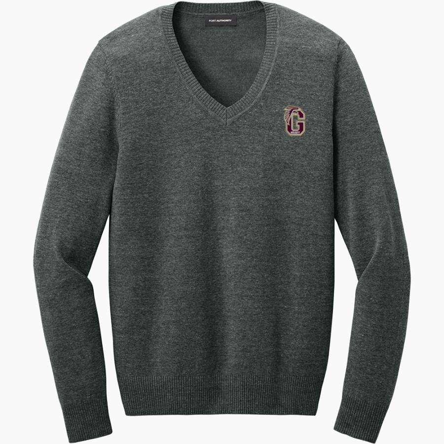 WM E GRADY VOC TECH SCHOOL FALCONS Port Authority Women's Easy Care V-Neck Sweater