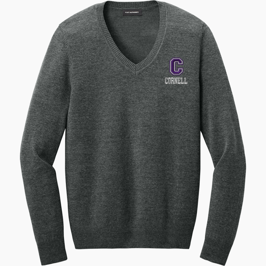 Cornell Rams <span class="pdp-name-mascot">Cornell Rams</span> Port Authority Women's Easy Care V-Neck Sweater