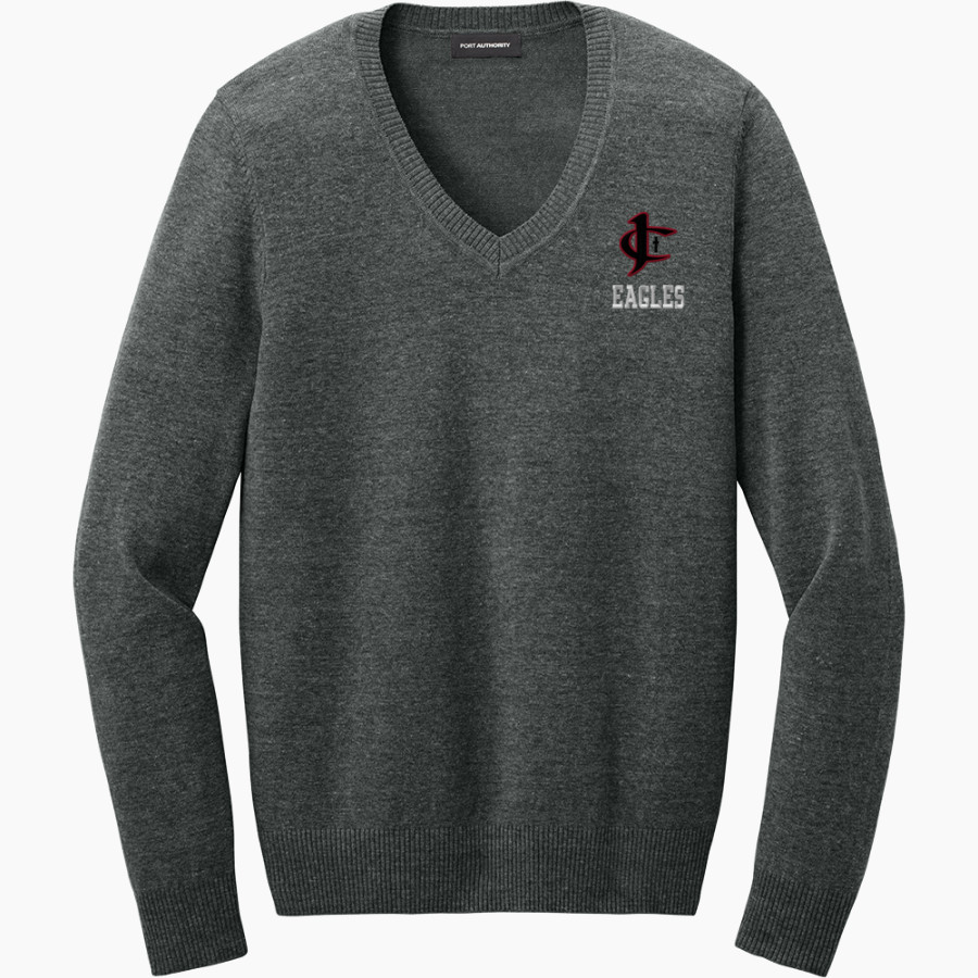 Jupiter Christian Eagles Port Authority Women's Easy Care V-Neck Sweater