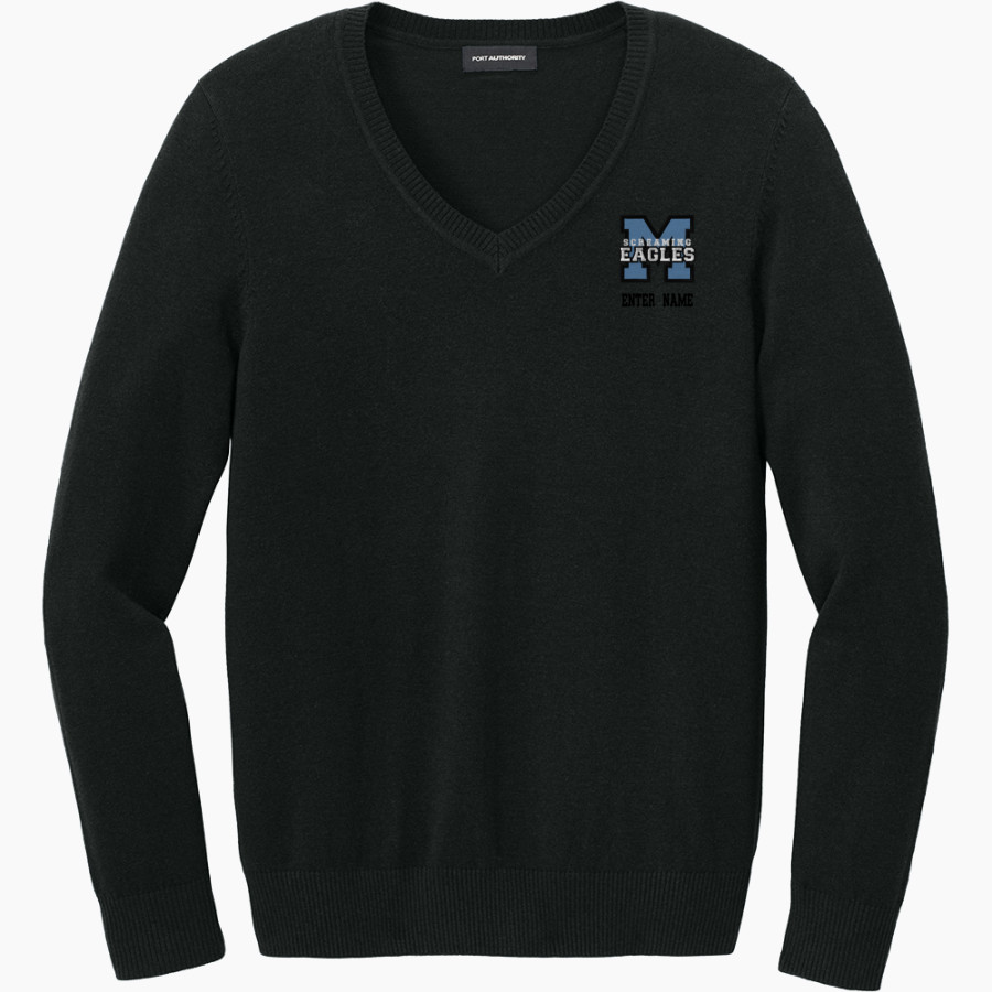 MIDLAKES HIGH SCHOOL SCREAMING EAGLES <span class="pdp-name-mascot">MIDLAKES SCREAMING EAGLES</span> Port Authority Women's Easy Care V-Neck Sweater