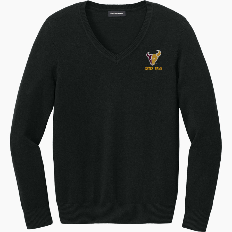 MOSES LAKE HIGH SCHOOL MAVERICKS <span class="pdp-name-mascot">MOSES LAKE MAVERICKS</span> Port Authority Women's Easy Care V-Neck Sweater