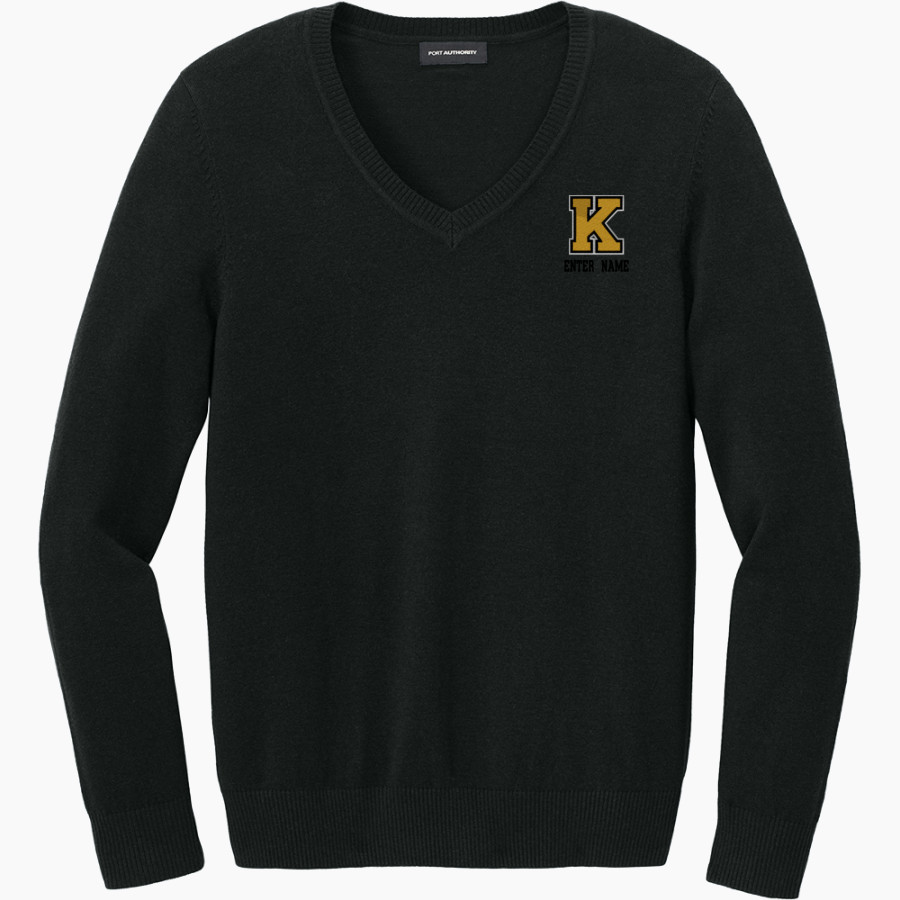 KING HIGH SCHOOL JAGUARS Port Authority Women's Easy Care V-Neck Sweater