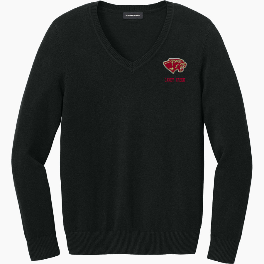 CANEY CREEK HIGH SCHOOL PANTHERS Port Authority Women's Easy Care V-Neck Sweater