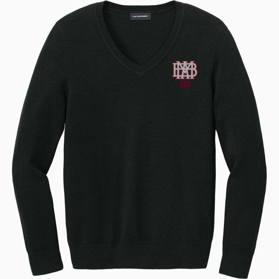 Montgomery Bell Academy Online Apparel Store <span class="pdp-name-mascot">Montgomery Bell Academy Big Red</span> Port Authority Women's Easy Care V-Neck Sweater